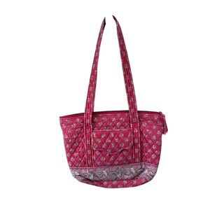 Maggi B quilted, floral shoulder bag, large, colorful, spring, summer, pockets